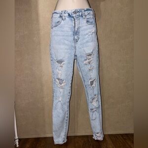 American Eagle Light Blue Distressed Denim Jeans